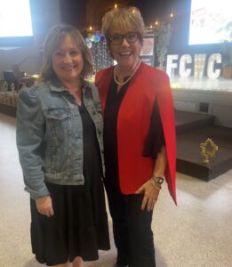 Picture of Lisa Vest on Left and Linda Goldfarb on Right at Conference